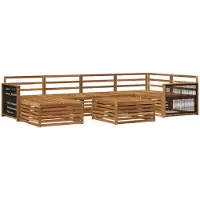 vidaXL Buiten bank set 7 st Naturel