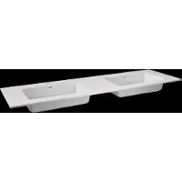 Storke Bilia dubbele wastafel glanzend composiet marmer 170 x 52 cm