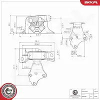 ESEN SKV 75SKV410 Motorsteunlager