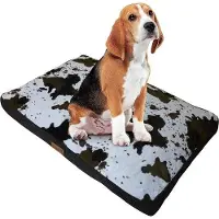 OEM Hondenbed van volnerf leer - Geschikt voor hondenmanden - Afmetingen: 100 cm x 66 cm