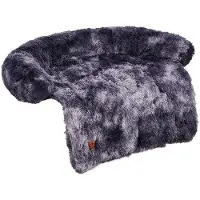 OEM Hondenbeschermer voor de bank - Antislip, wasbaar - Comfortabele onderlegger voor grote honden en katten - Kussen voor de bank met afneembare hoes (Tie-dye, donkergrijs, L-110x105x17cm)