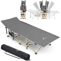 OEM Lichtgewicht, draagbaar campingbed voor volwassenen - Extra breed, licht en inklapbaar, afmetingen 74 x 28 inch - Draagvermogen: 450 lbs - Ideaal voor kamperen, vissen en picknicken