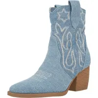 Salinyang Cowboylaarzen blauw denim