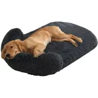 OEM Kalmerend hondenbed, groot, donkergrijs, maat L, U-vormig, wasbaar, antislip