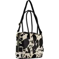 Jost Leren schoudertas met laptopvak Furry Cow Bowling Bag Business Black veelkleurig