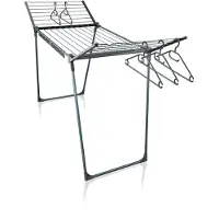 Leifheit droogrek Pegasus 200 Solid zwart - 20m drooglengte - incl. houders klein wasgoed en 5 hangers