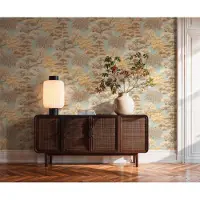 A.S. Création EXOTISCHE TUIN BEHANG | Botanisch - Blauw Beige Bruin - Cuba II