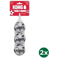 Kong sport soccer ball voetbal 2x 6,5 cm 3 st