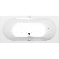 Polysan Levana Whirlpoolbad, 170x80x39cm, Highline Hydro-Air, chroom