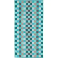 Cawö Douchelaken Unique Karo Turquoise