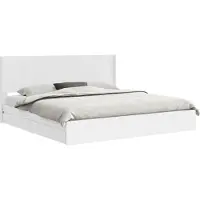 vidaXL Bedframe met opbergruimte en hoofdbord Wit 180 x 200 cm