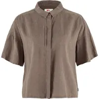 Fjällräven - Women's Övik Hemp Camp Shirt S/S - Overhemd M, bruin