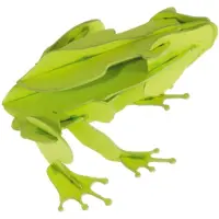 Fridolin 3D-papiermodel - - Groene kikker - Laser gesneden - Karton - 6 x 4,8 x 7 cm - Vanaf 8 jaar