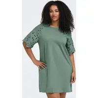 ONLY Carmakoma Cargloria Korte Jurk Dames Grijs L-50/52