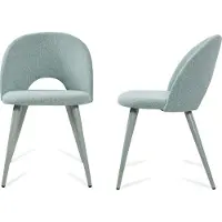En.casa Eetkamerstoelen Karijo set van 2 stof 77x50x55 cm lichtgroen []