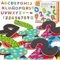 Viga Toys - Magnetische Letters & Nummers 77 stuks