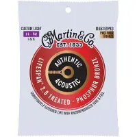 Martin strings MA535TPK3 Lifespan 2.0 Phosphor Bronze 3-Pack Custom Light 11-52 snarensets voor westerngitaar (3 sets)