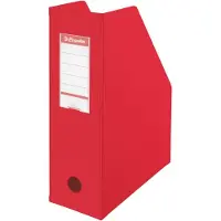 Esselte Stehsammler Standard, DIN A4, Pappe, rot (B)100 mm mit PVC-Folie umschweißt, faltbar, mit Si