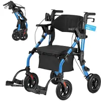 Vevor 2-in-1 opvouwbare rollator met zitje