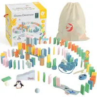 ClassicWorld houten domino oceaan - educatief speelgoed met 100 stenen.