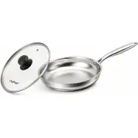 Cheffinger Koekenpan met Deksel - 24cm - RVS - Zilver
