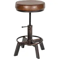 CLP Destin Hocker - Krukje - Poef - Rond - antiek zilver