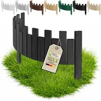 Pemicont moestuinrand hout - kantelen - 100 x 40 cm - antraciet - grenen - drie grondpennen