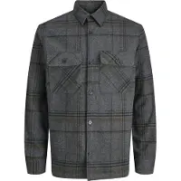 Jack & Jones Premium Overhemd 'JPRrayle' bruin / donkergrijs / zwart