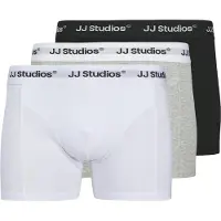Jack & Jones Boxershorts 'JACSOHO' grijs gemêleerd / zwart / wit