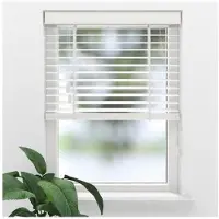 Soluna Bamboe Houten Jaloezie - Easy Natural - 50 mm - White - 240 x 240 cm - Maten van 50 t/m 250 cm breed