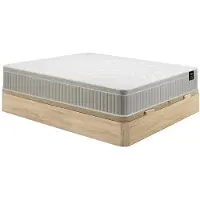 Vente-unique Set 180 x 200 cm bedbodem met opbergruimte naturel licht + matras schuim en traagschuim-gel 7 zones dikte 22cm - SOMIRA van YSMÉE