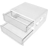 OEM Zelfklevende opbergbox, verborgen lade, onder het bureau, voor thuis en kantoor, groot, wit (x2)