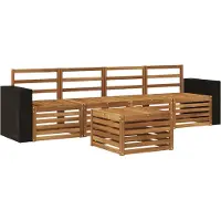 vidaXL Buiten bank set 5 st Naturel Massief Acacia Hout