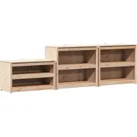 vidaXL Buitenkeukenkast met plank MEPPEL 3 pcs Natuurlijk Douglas