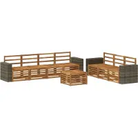 vidaXL Sofa-Sets 8 st Massief Acacia Hout