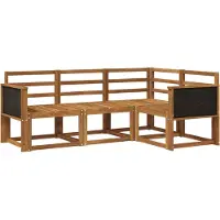 vidaXL Buiten bank set 4 st Naturel Massief Acacia Hout