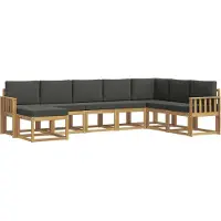 vidaXL Buiten bank set 8 st Wit en antracietkleurig