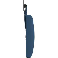 vidaXL Hangend hoofdbord Met LED-verlichting Blauw Stof