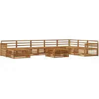 vidaXL Buiten bank set 9 st Naturel Massief Acacia Hout