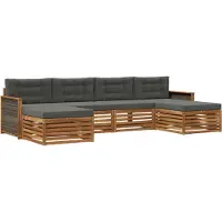 vidaXL Buiten bank set 6 st Massief Acacia Hout