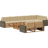 vidaXL Buiten bank set 9 st