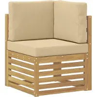 vidaXL Buiten bank set 7 st Wit en Beige Polyester