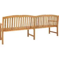 vidaXL Handgesneden schelpenbank 228 x 61 x 94,5 cm Massief Teakhout