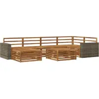 vidaXL Buiten bank set 7 st Naturel