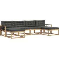 vidaXL Buiten bank set 6 st Wit en antracietkleurig
