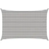 vidaXL Zonneschaduwzeil 3 x 5 m HDPE Rechthoekig Lichtgrijs en wit