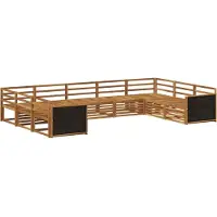 vidaXL Buiten bank set 9 st Naturel Massief Acacia Hout