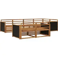 vidaXL Buiten bank set 7 st Naturel