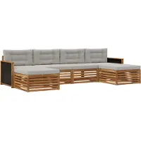vidaXL Buiten bank set 6 st Massief Acacia Hout