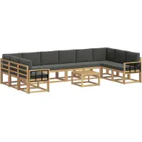 vidaXL Buiten bank set 11 st Wit en antracietkleurig